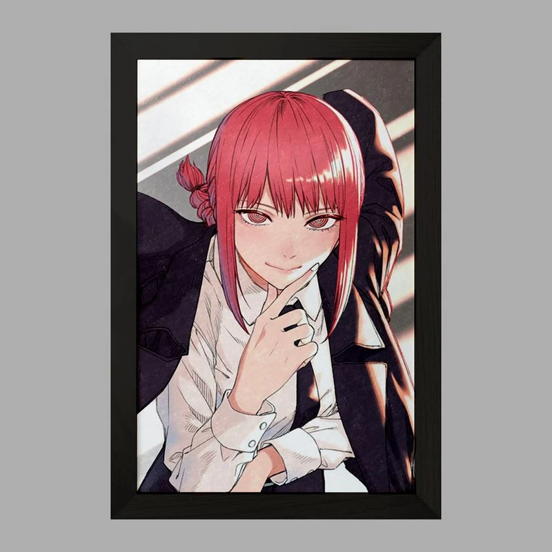 تابلو خندالو مدل ماکیما انیمه مرد اره ای Chainsaw Man  کد 22334