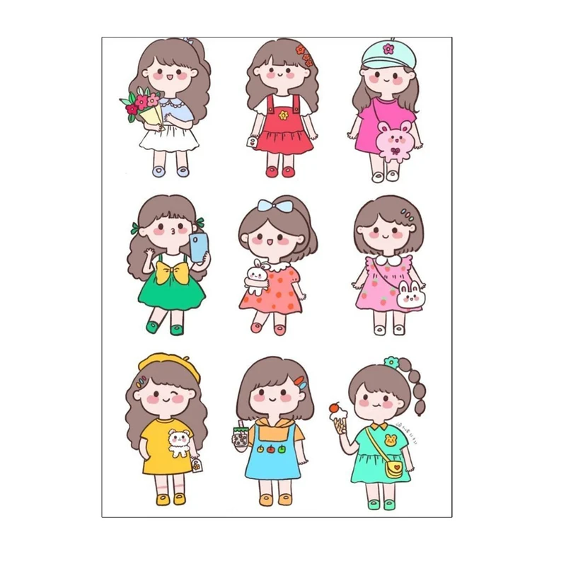 برچسب سهیلا جایروندی مدل برش نخورده طرح اسکرپ بوک دخترزیبا