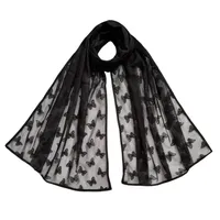 شال زنانه مدل توری پروانه برجسته ریز تابستانی 