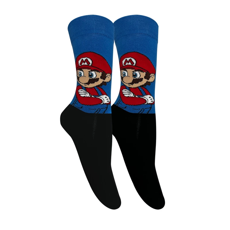 جوراب ساق بلند مردانه تن پوش هنگامه مدل پنبه ماریو قارچ خور