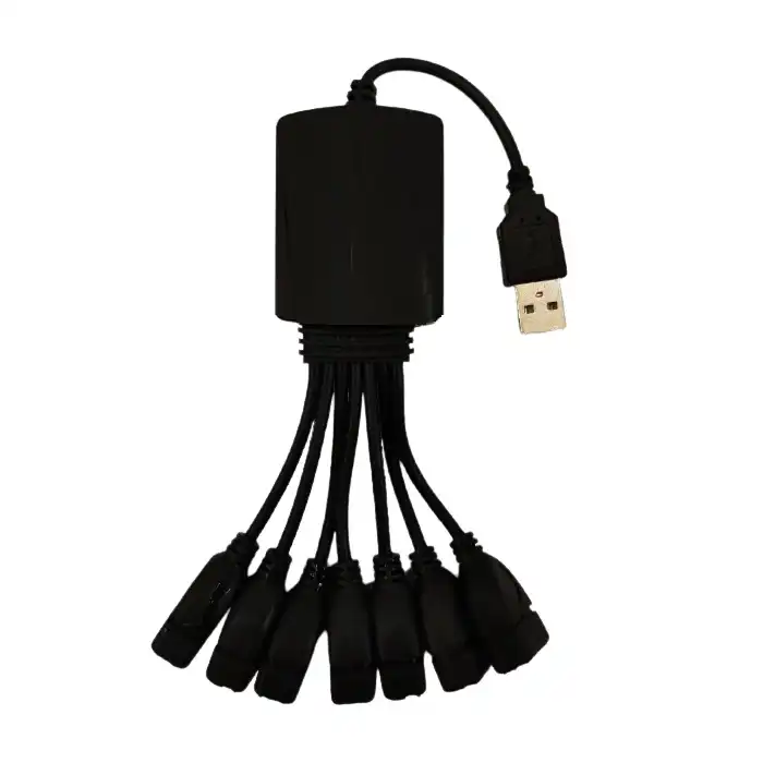 هاب 7 پورت USB 2.0 مدل C7 به همراه آداپتور