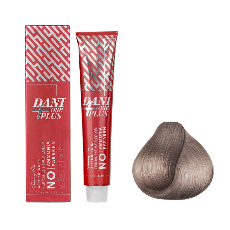 رنگ مو دنی وان مدل پلاس شماره 8.1 حجم 100 میلی لیتر رنگ بلوند دودی روشن