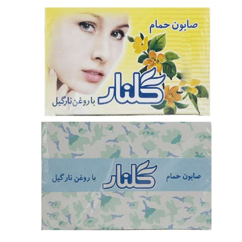 صابون شستشو گلنار مدل روغن نارگیل وزن 130 گرم مجموعه 2 عددی