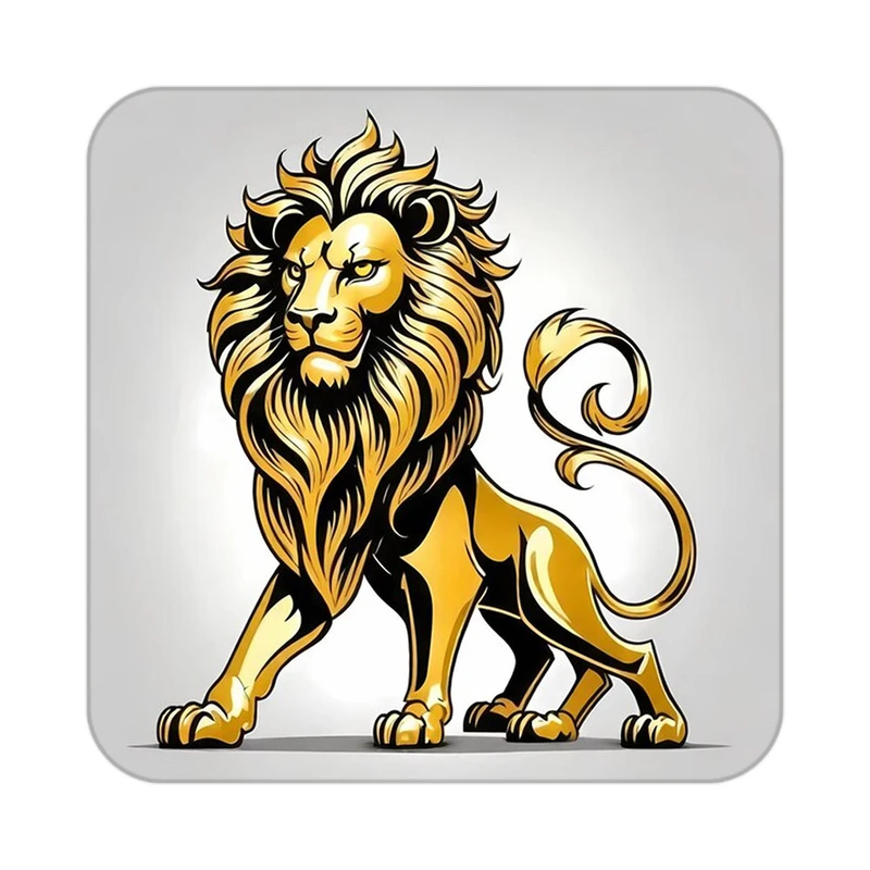 زیر لیوانی کاکتی طرح شیر مدل mp24410