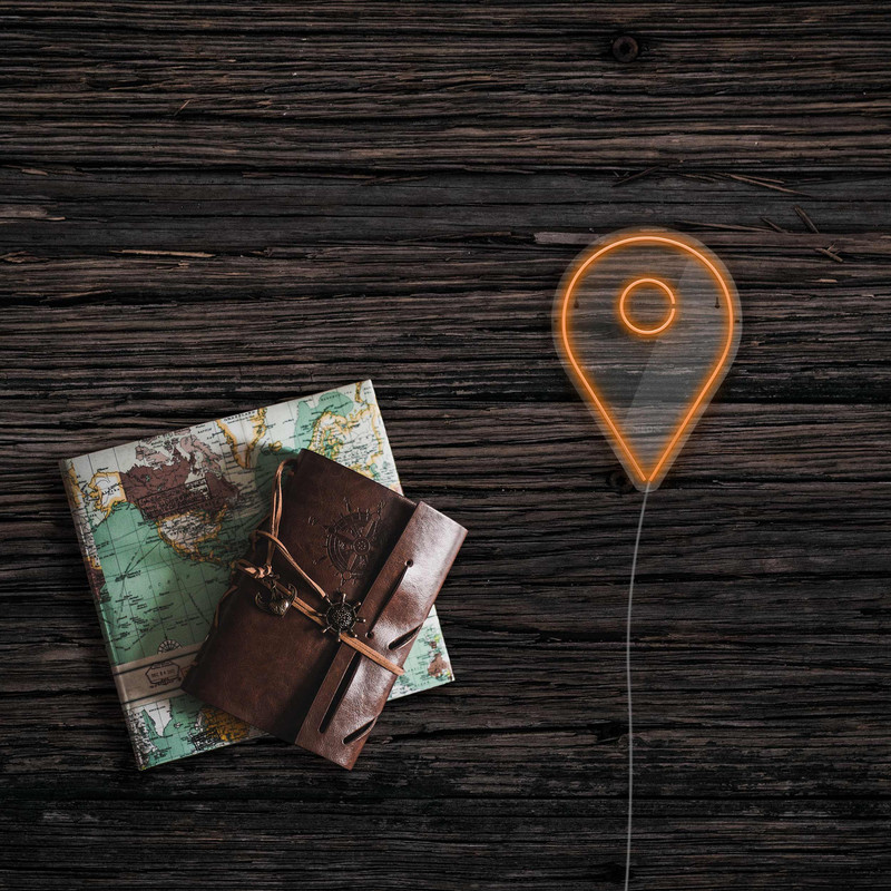 چراغ دیواری نئون دیزاین طرح Location_ORG