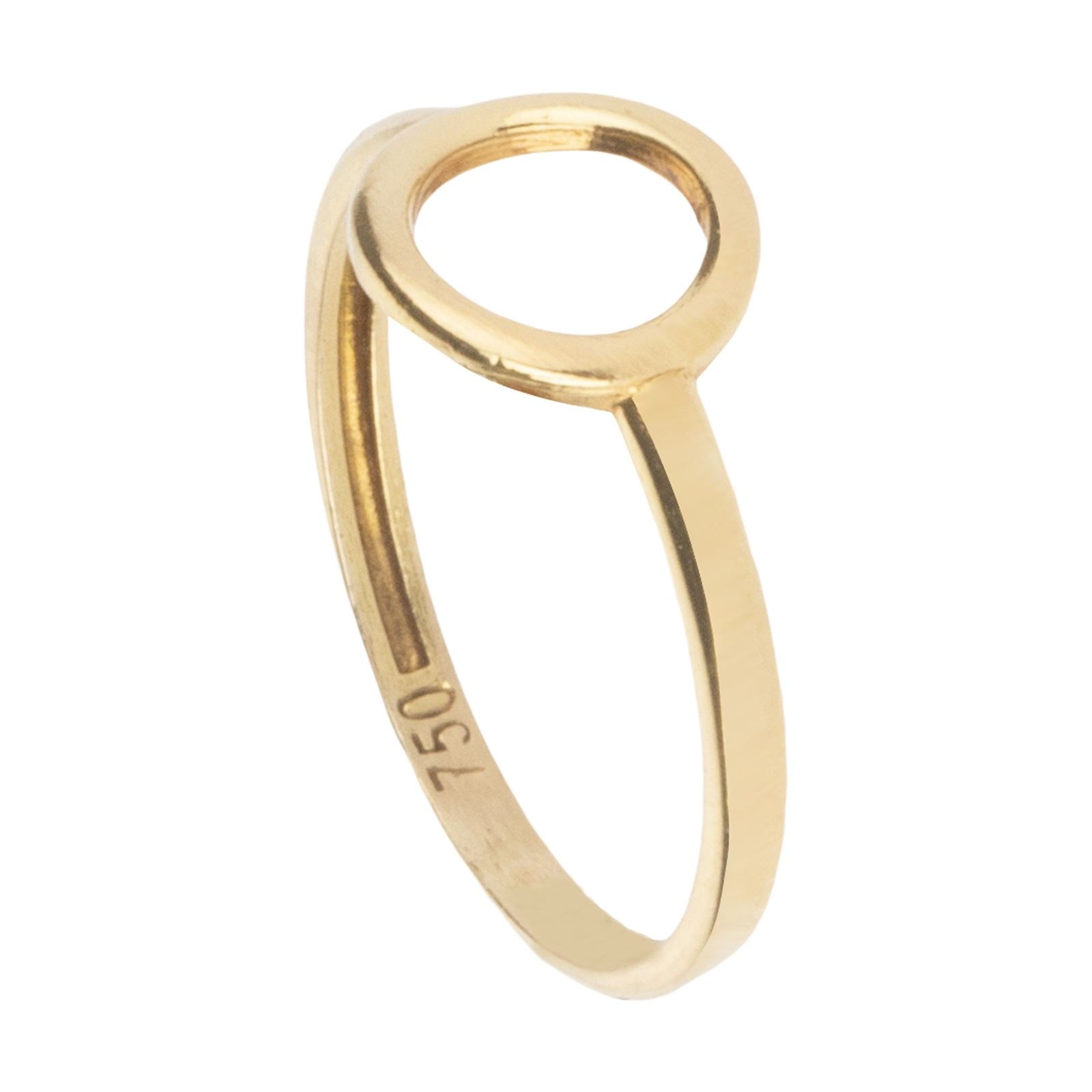   انگشتر طلا 18 عیار زنانه قیراط طرح دایره کد GH4635 -  - 3