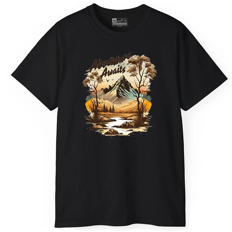 تی شرت آستین کوتاه مردانه پاد آفرین مدل طبیعت گردی کد DKTMM79