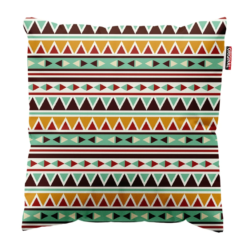 کوسن پاد آفرین مدل بوهو طرح آفریقایی کد PK402250 سایز 40*40 سانتی متر