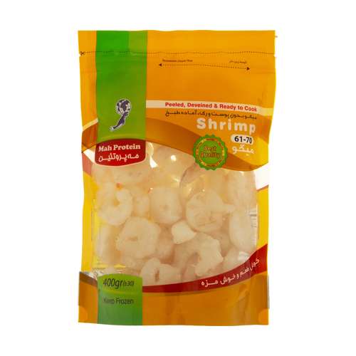 فیله میگو رگ زده منجمد مه پروتئین سایز 61-70 - 400 گرم