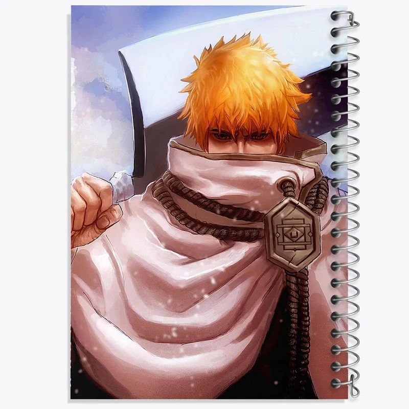 دفتر ژورنال نویسی 50 برگ خندالو مدل نقطه ای طرح ایچیگو انیمه بلیچ Bleach کد 12023