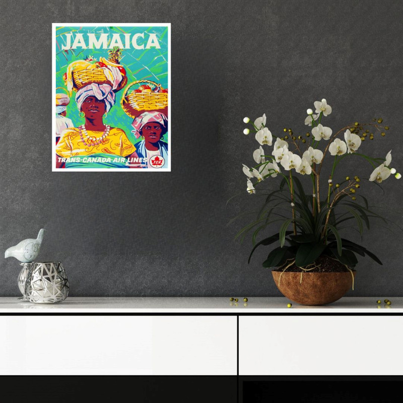 پوستر مدل سفر چاپ رترو از جامائیکا 