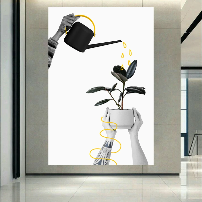 تابلو بوم طرح گلدان مدل مراقبت کد AR304336