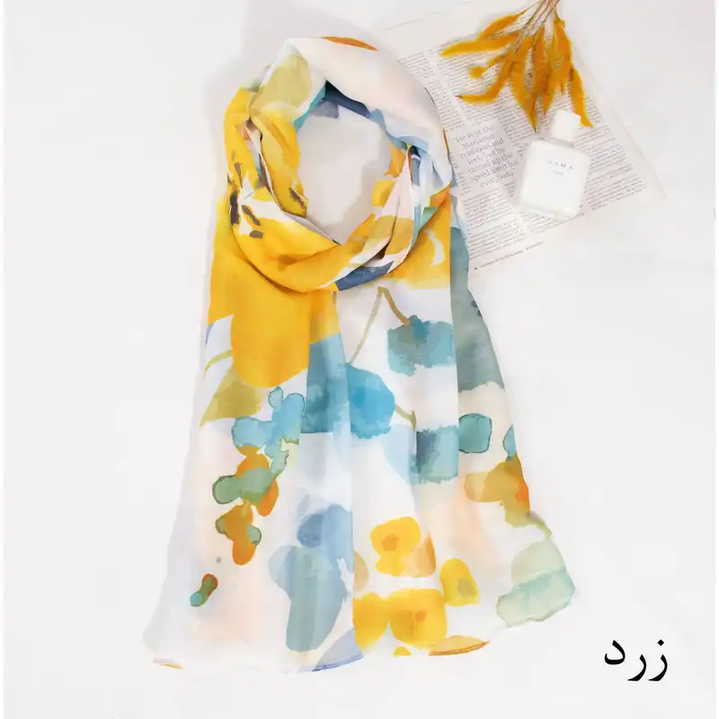 شال زنانه مدل نخی تابستونه خنک طرح فانتزی جدید کد ana-2285