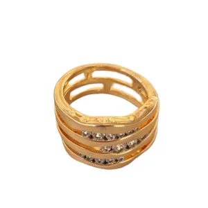 انگشتر زنانه ژوپینگ مدل چند ردیفه نگینی