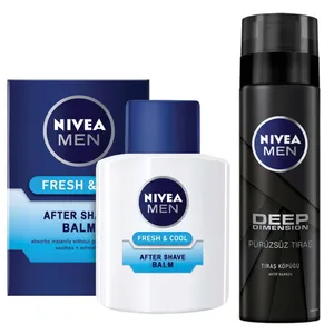 فوم اصلاح نیوآ مدل DEEP حجم 200 میلی لیتر به همراه بالم افترشیو نیوآ مدل Fresh & Cool حجم 100 میلی لیتر