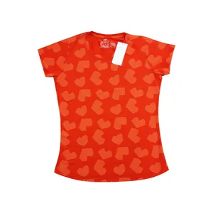 تی شرت آستین کوتاه زنانه اچ اند ام مدل قلبی