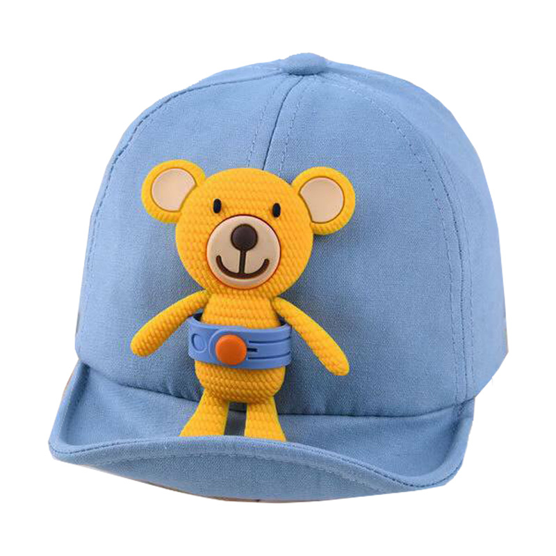 کلاه کپ بچگانه مدل خرس 015 رنگ آبی