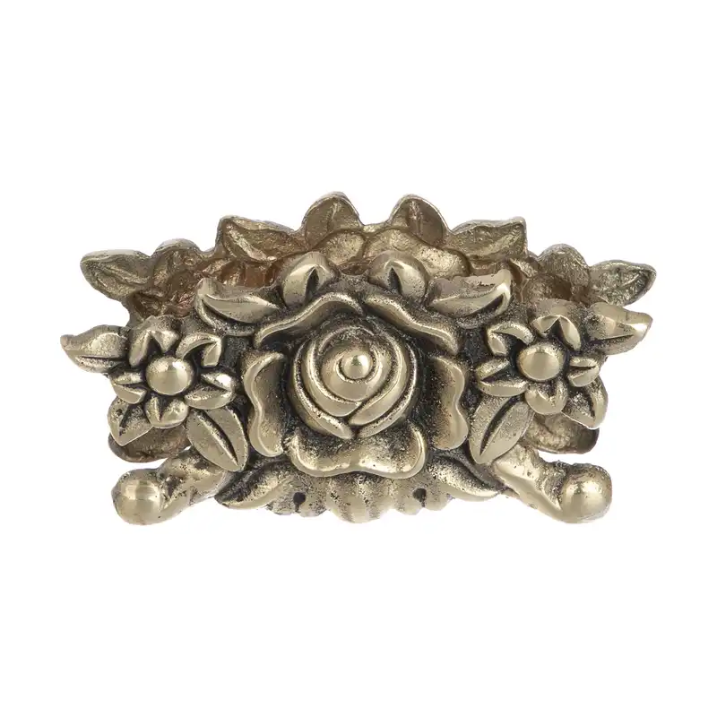 جای دستمال کاغذی برنجی مدل غنچه کد 006