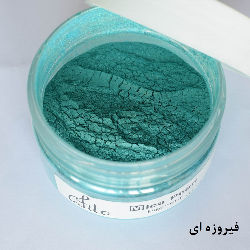 پودر رنگ رزین اپوکسی فیلو مدل Mica Pearl حجم 100 میلی‌لیتر بسته 12 عددی