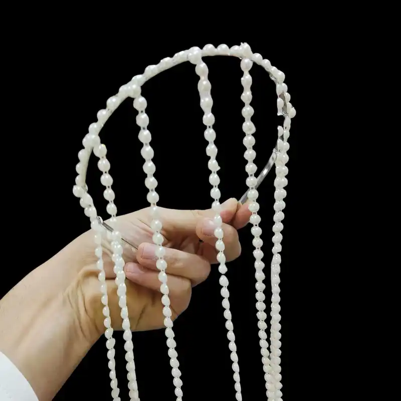 تل مو زنانه مدل آبشاری مرواریدی کد VS-AB01