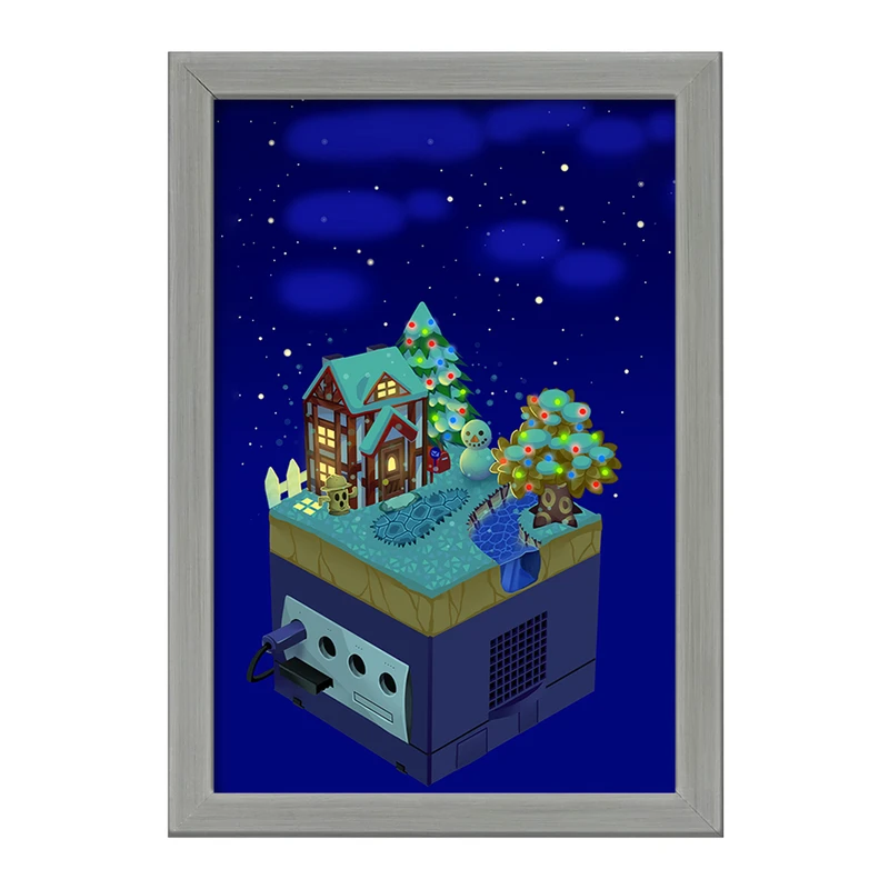 تابلو خندالو طرح بازی انیمال کراسینگ (Animal Crossing) کد 32655