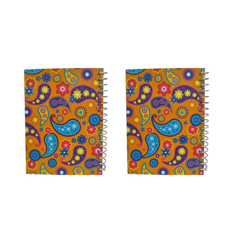دفتر یادداشت 100 برگ مدل گالینگوری طرح ترمه کد 007 مجموعه 2 عددی