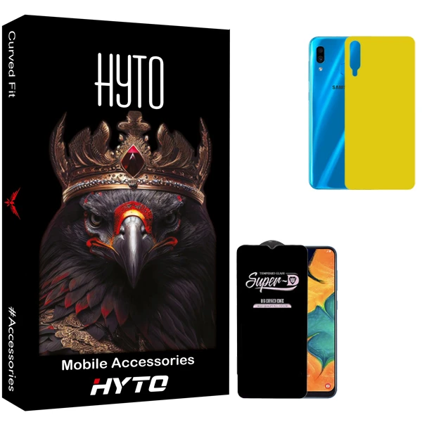 محافظ صفحه نمایش هیتو مدل SuperD Touch مناسب برای گوشی موبایل سامسونگ Galaxy a30 به همراه محافظ پشت گوشی