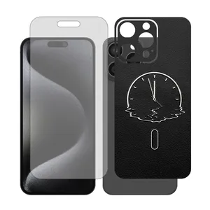Glass Together model matte screen protector suitable for Apple iPhone 15 Pro Max mobile phone with cover sticker on the back of the phone