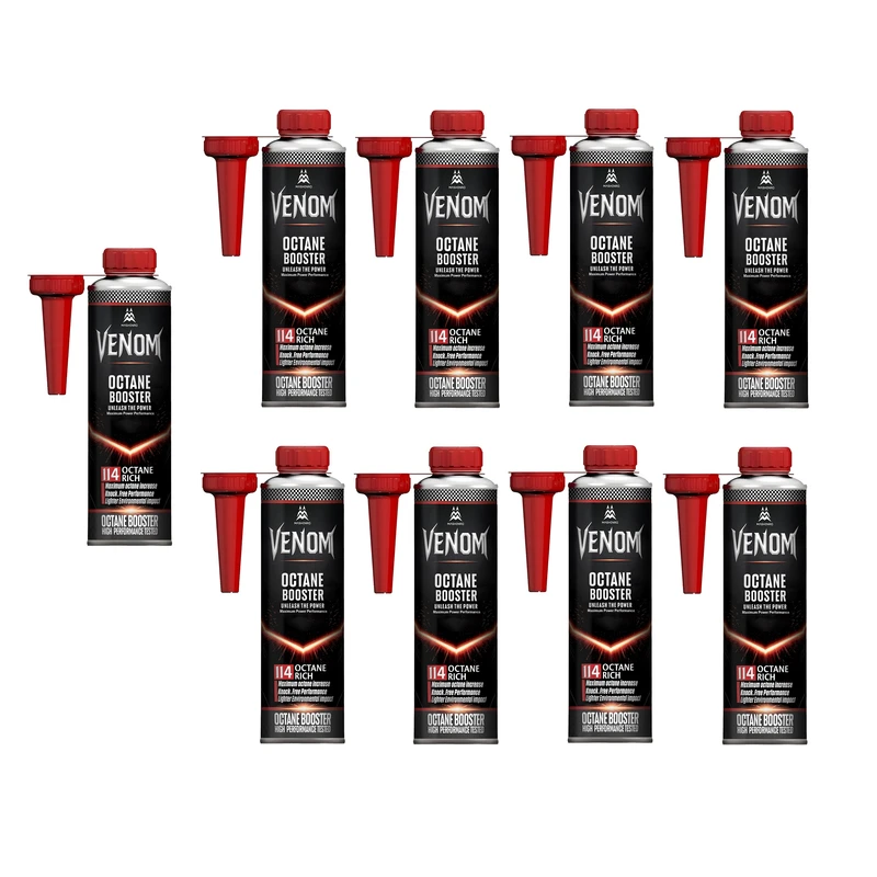 اکتان بوستر و مکمل سوخت خودرو بنزینی ونوم مدل 114 Rich حجم 300 میلی لیتر بسته 9 عددی