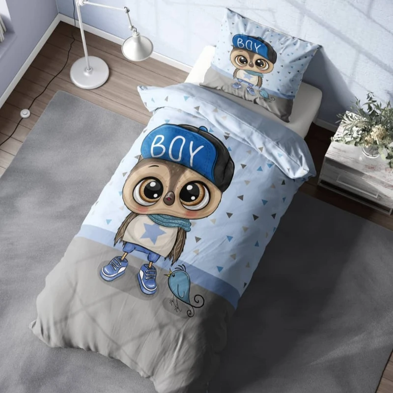 سرویس خواب 1 نفر 4 تکه مدل جغد پسرونه کد 902