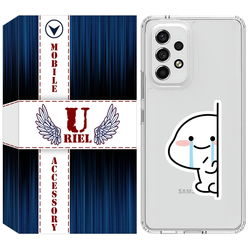 کاور ژله ای یوریل قاب مدل Clear کد 91 طرح اشک مناسب برای گوشی موبایل سامسونگ Galaxy A33