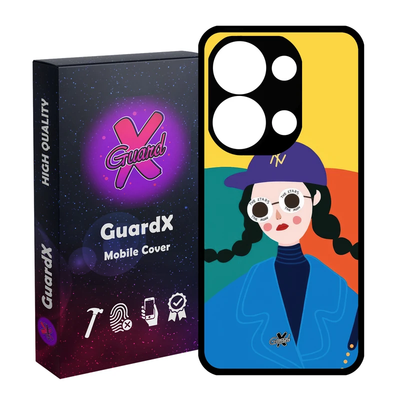 کاور گارد ایکس طرح Girl مناسب برای گوشی موبایل شیائومی Redmi Note 13 Pro 4G / Poco M6 Pro 4G