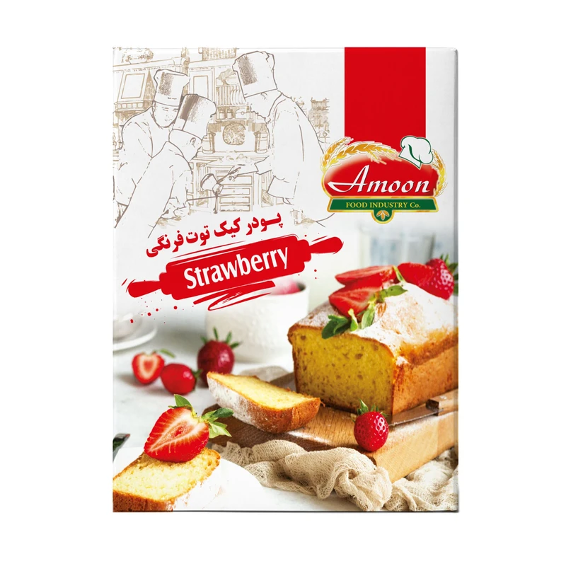 پودر کیک توت فرنگی آمون - 500 گرم
