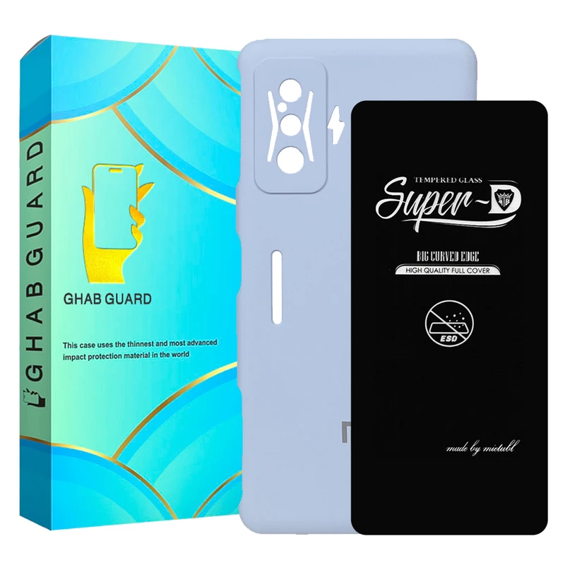  کاور قاب گارد مدل SILICONSUPERD مناسب برای گوشی موبایل شیائومی Poco F4 GT / Redmi K50 Gaming به همراه محافظ صفحه نمایش