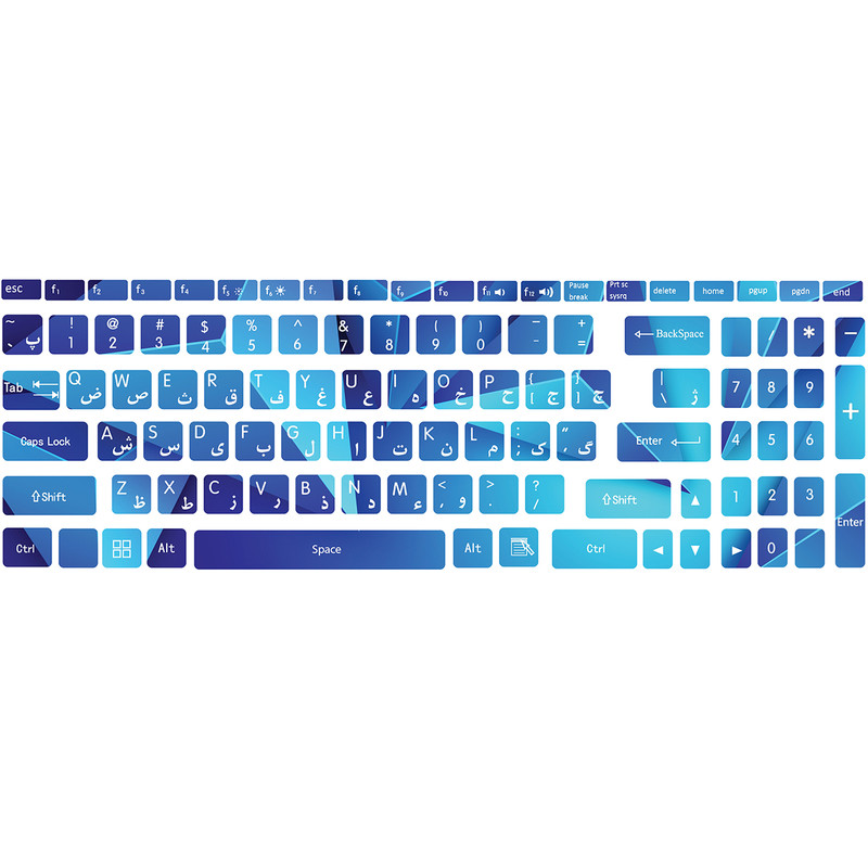 برچسب حروف فارسی کیبورد کد C-08