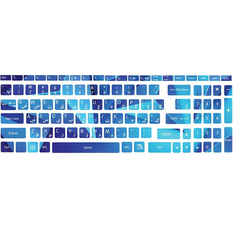 برچسب حروف فارسی کیبورد کد C-08 برچسب حروف فارسی کیبورد کد C-08