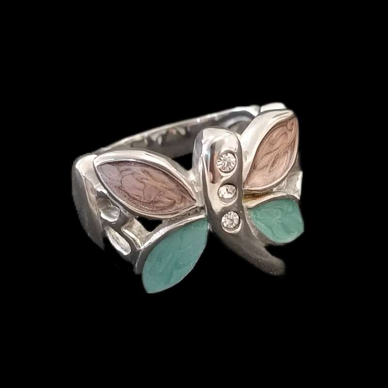 انگشتر زنانه مدل سنجاقک نگین دار