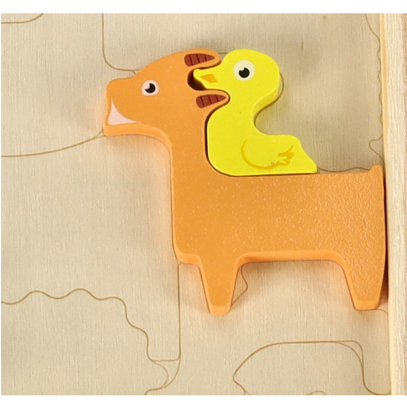 بازی آموزشی سمید مدل کاتامینوی چوبی برجسته طرح حیوانات اهلی