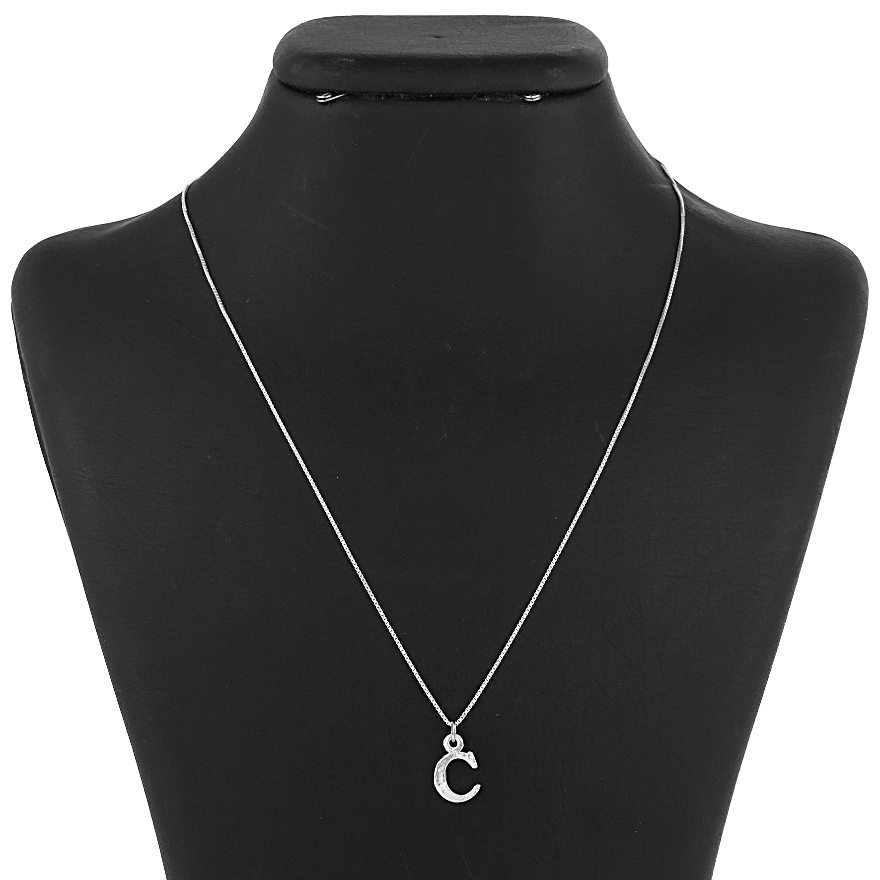 آویز گردنبند نقره طرح C مدل 15258