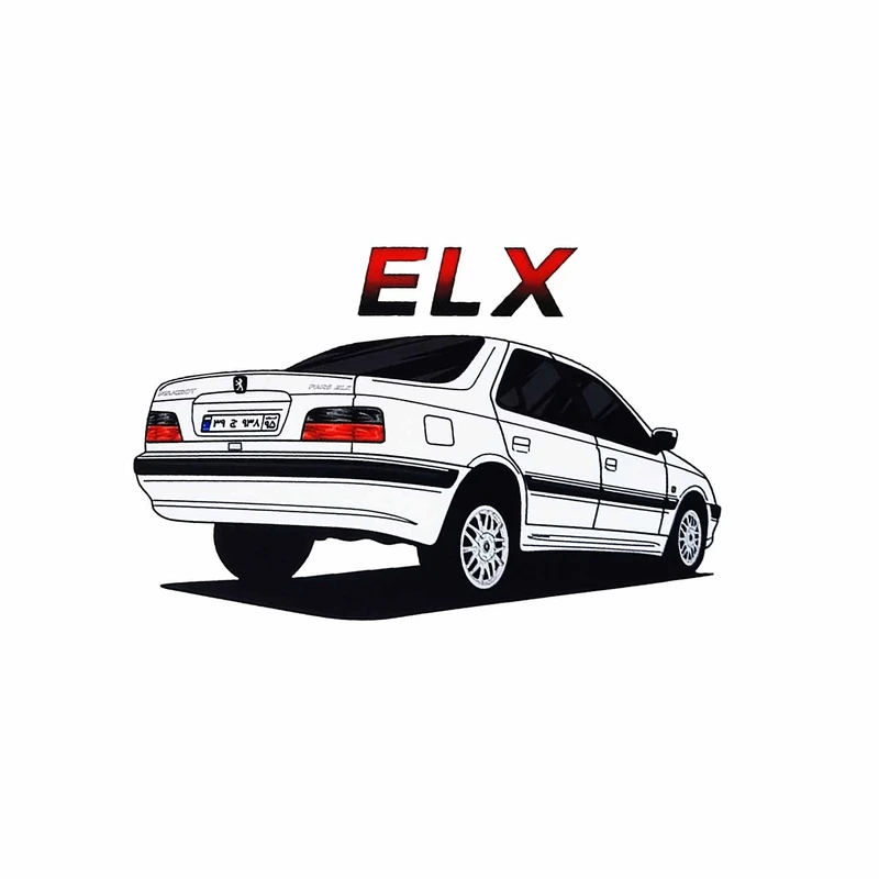 استیکر لپتاب و گوشی طرح ماشین پارس ELX کد 745