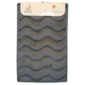 پادری رجینا مدل مخمل طرح موج سایز 80x50 سانتی متر