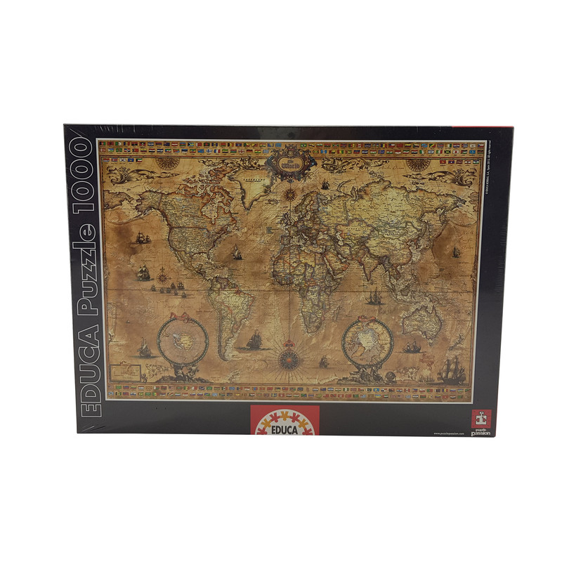 پازل 1000 تکه ادوکا مدل ANTIQUE WORLD MAP