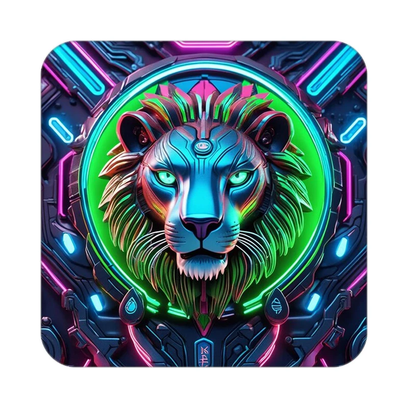 زیر لیوانی کاکتی طرح شیر مدل mp23848