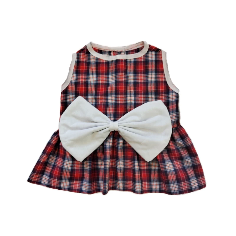 لباس سگ و گربه و خرگوش مدل پیراهن عروسکی پاپیون دار سایز S