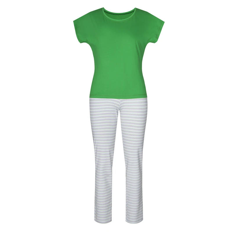 ست تی شرت آستین کوتاه و شلوار زنانه آریان نخ باف مدل 2673