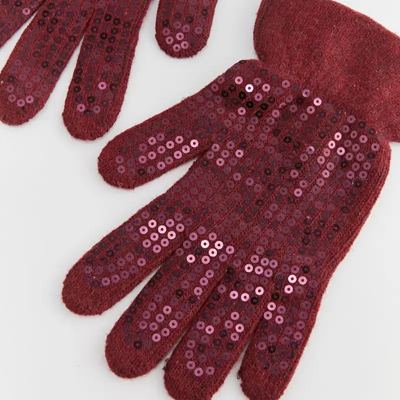 دستکش بافتنی زنانه ال سی وایکیکی مدل میکرو ترمال پولکی