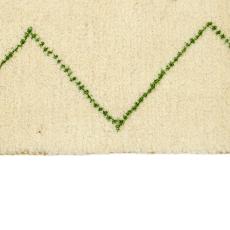 قیمت و خرید گبه دستبافت یک و نیم متری مدل گل ابریشم نقشه مدرن کد 597393