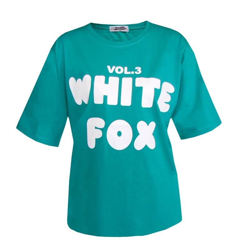 تی‌شرت آستین کوتاه زنانه مدل فاکس کد A1083-G