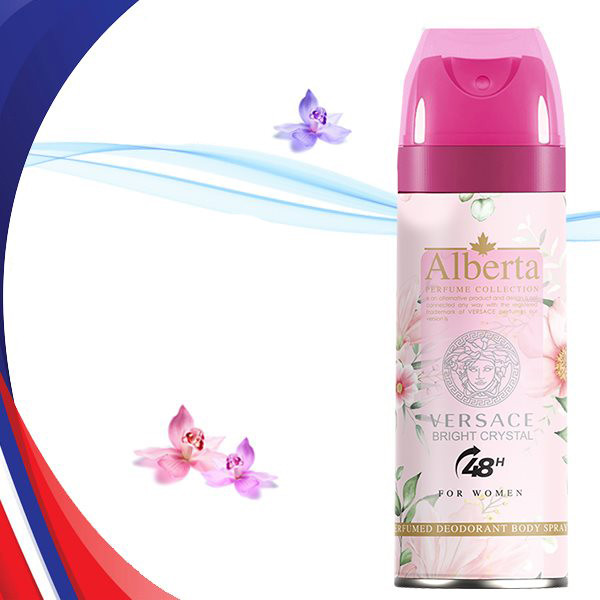 اسپری بدن زنانه آلبرتا مدل VERSACE- BRIGHT CRYSTAL حجم 200 میلی لیتر