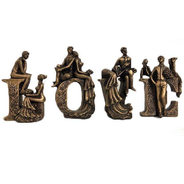 مجسمه مدل عشق خانواده طرح love کد 33 مجموعه 4 عددی